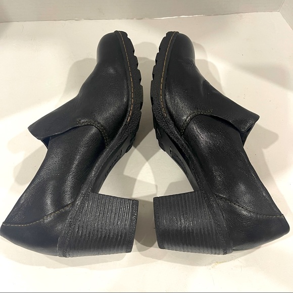 BOC Born Concept Black Leather Slip-On Booties, Loafer Style W/Chunky Heel. 11M - Picture 8 of 15